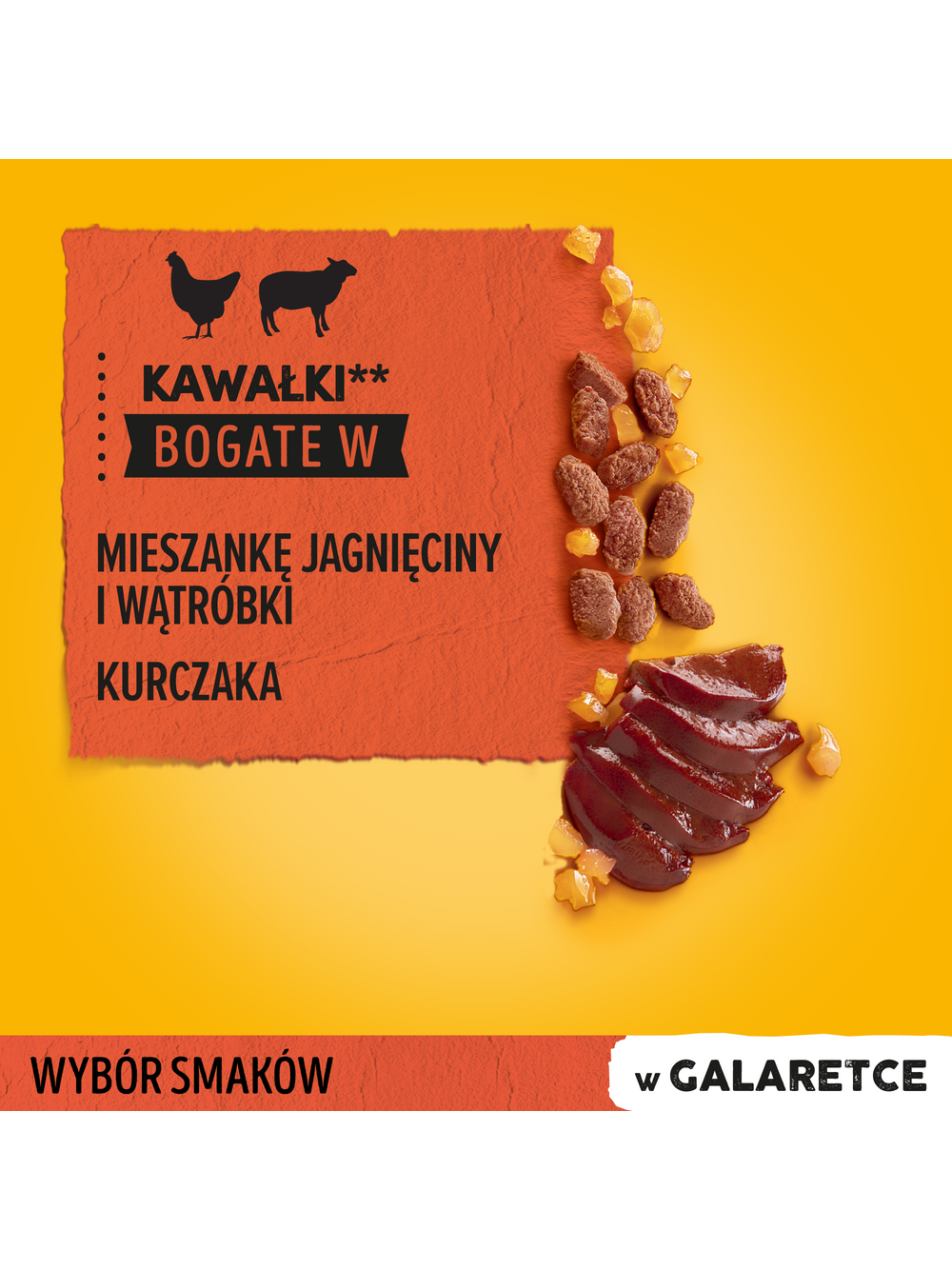 PEDIGREE Adult saszetka 13x(4x100g) - Wybór Smaków w Galaretce, mokra karma pełnoporcjowa w galaretce dla dorosłych psów (kawałki bogate w mieszankę wołowiny i wątróbki oraz kawałki bogate w drób)