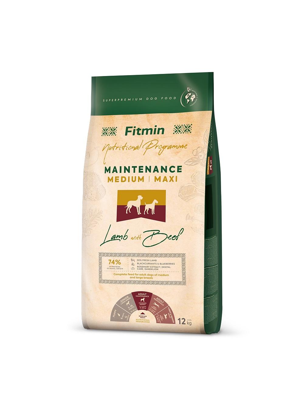 FITMIN Medium Maxi Maintenance Lamb&Beef 12kg