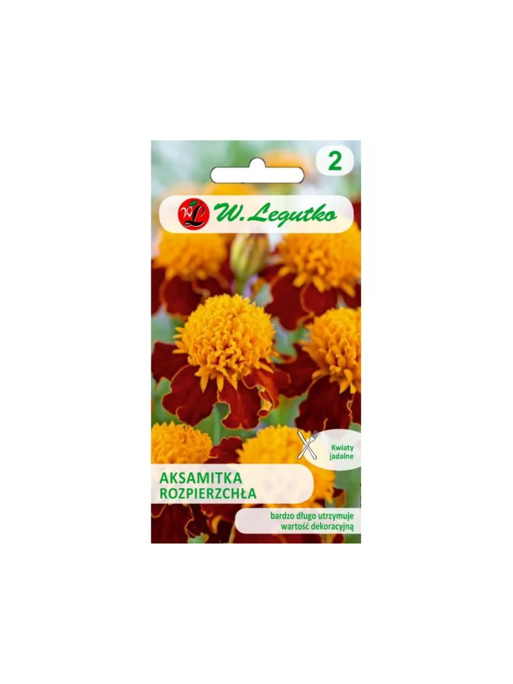 Aksamitka rozpierzchła Orange Flame pomarańczowo-brązowa 1g