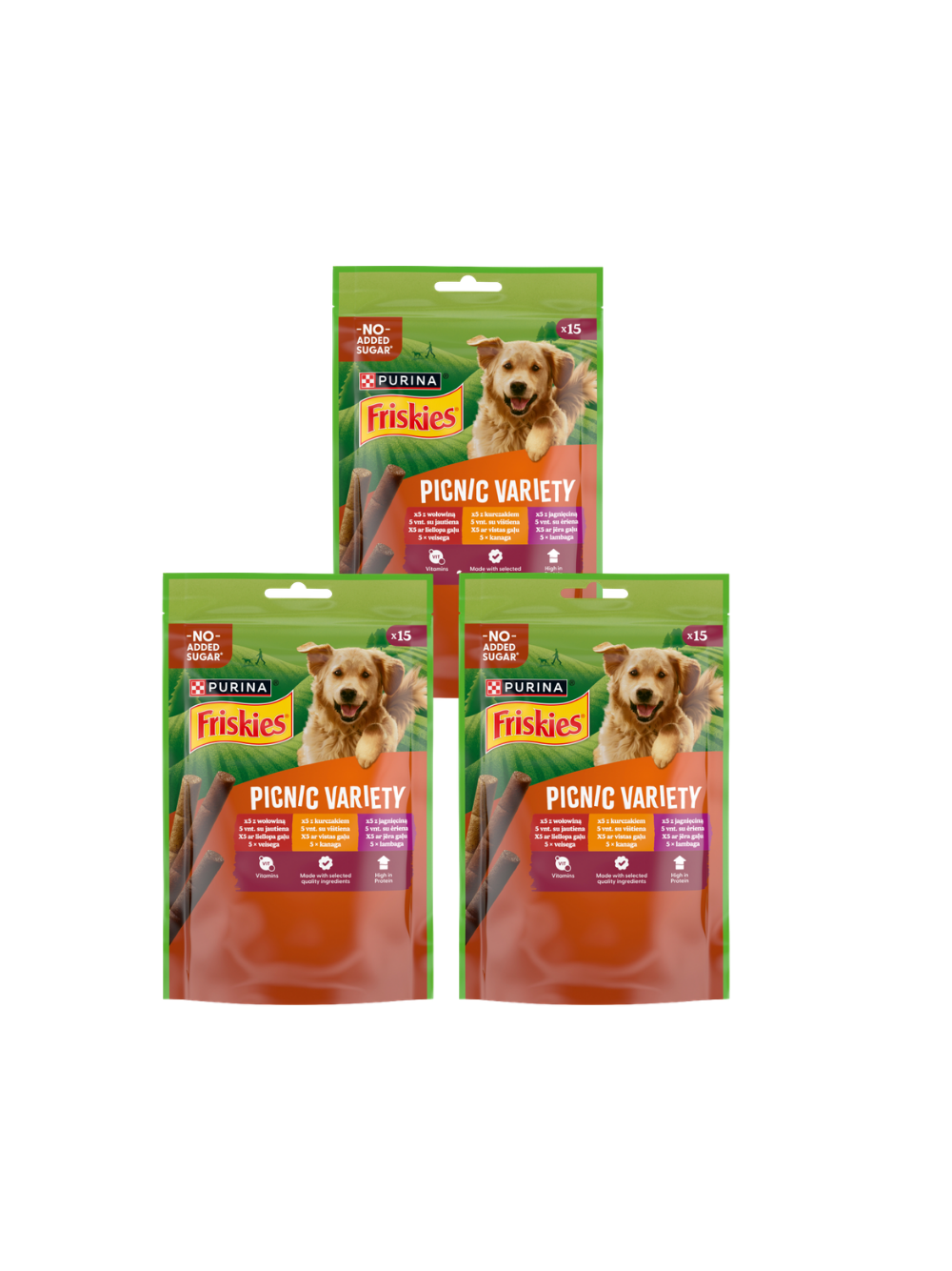 Friskies Picnic Variety dla dorosłych psów 3x126 g (15 sztuk)