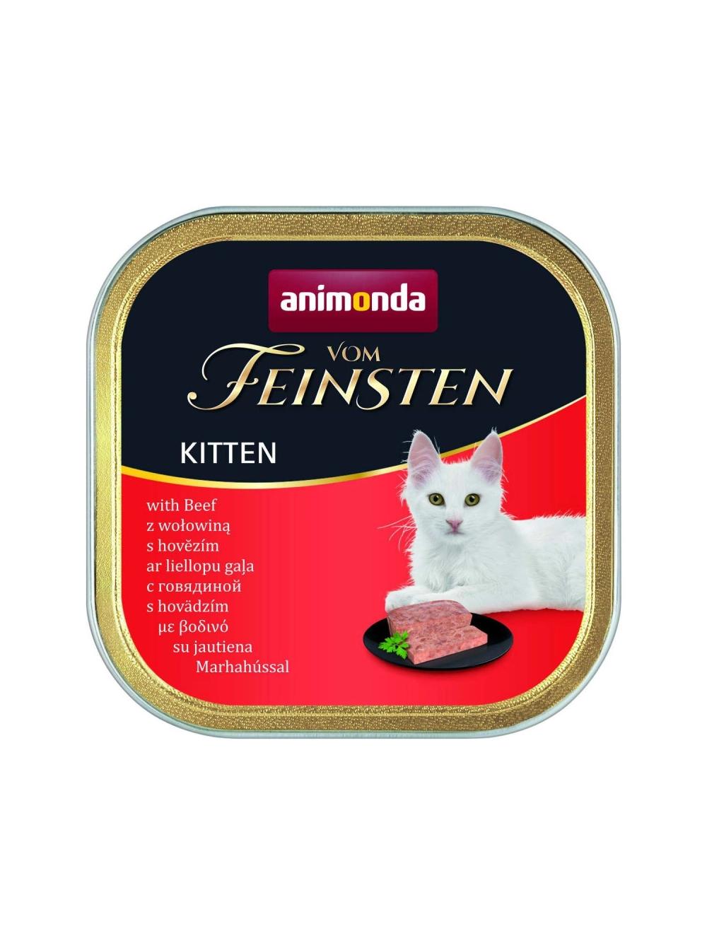 ANIMONDA Vom Feinsten Kitten smak: z wołowiną 6 x 100g