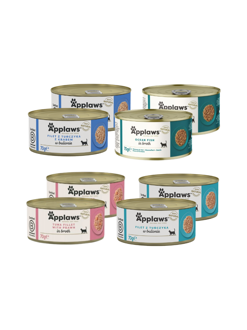 Applaws Cat Mix - Smaki morskie (8x70g)