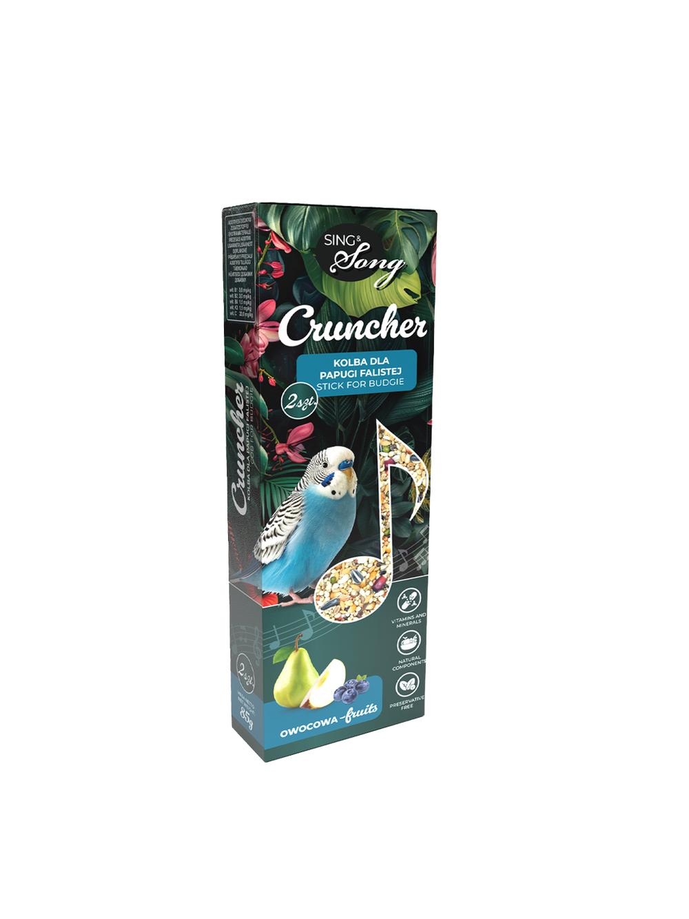 SING&SONG cruncher dla papużki falistej 85g owocowy