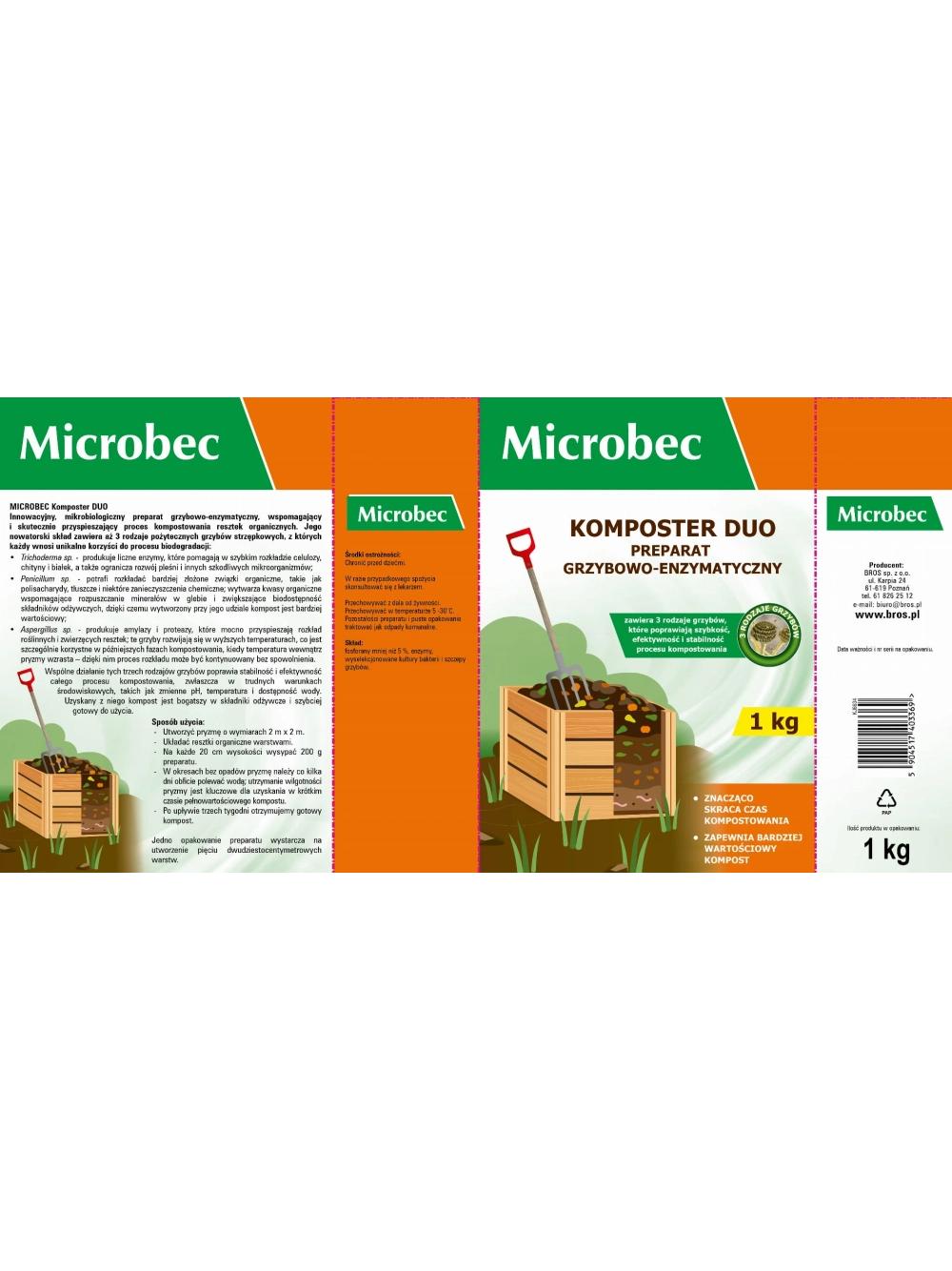 BROS MICROBEC Komposter DUO 1 KG