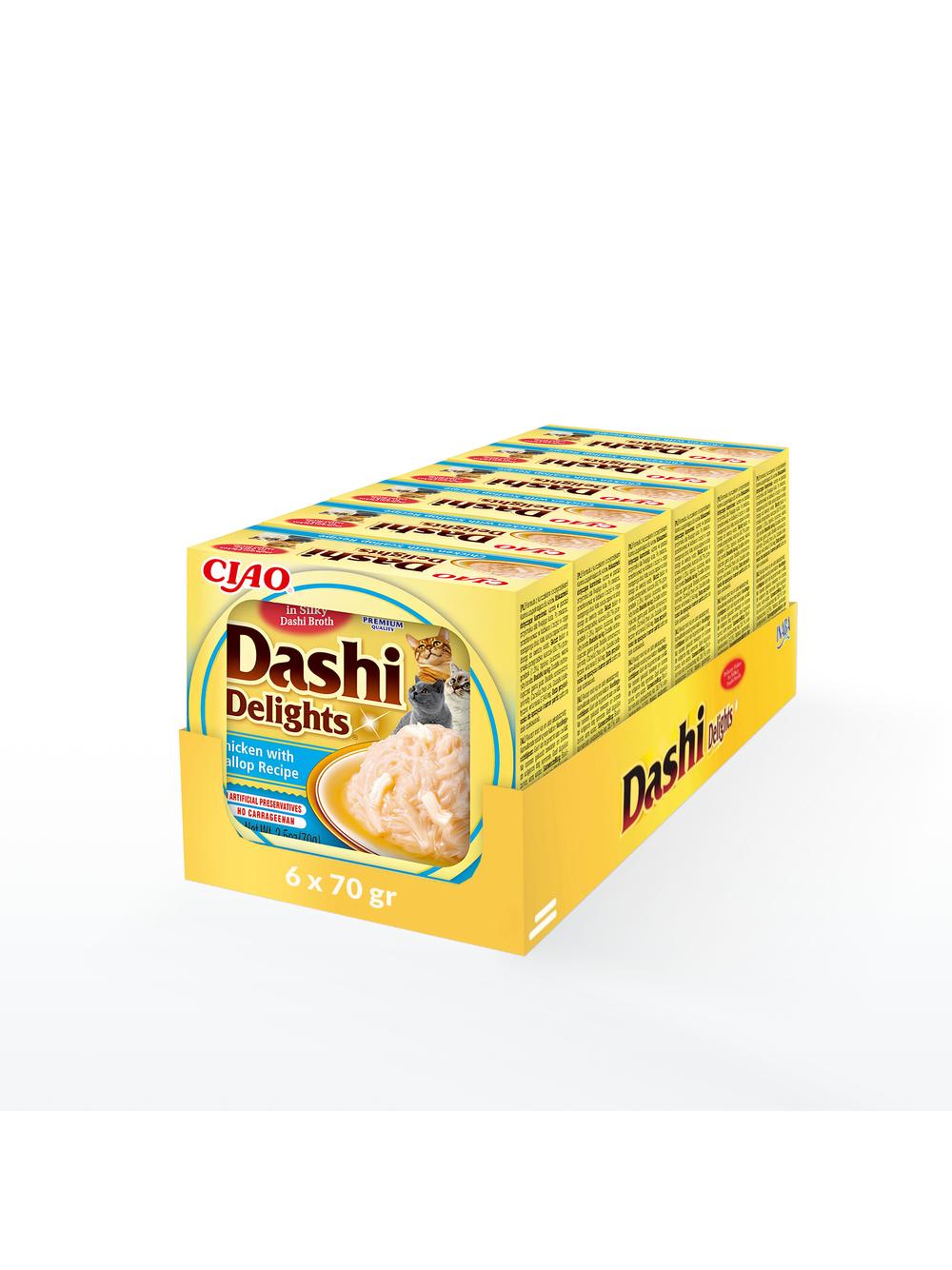 Inaba DASHI uzupełniająca karma dla kota- bulion o smaku kurczaka i przegrzebki 70 g