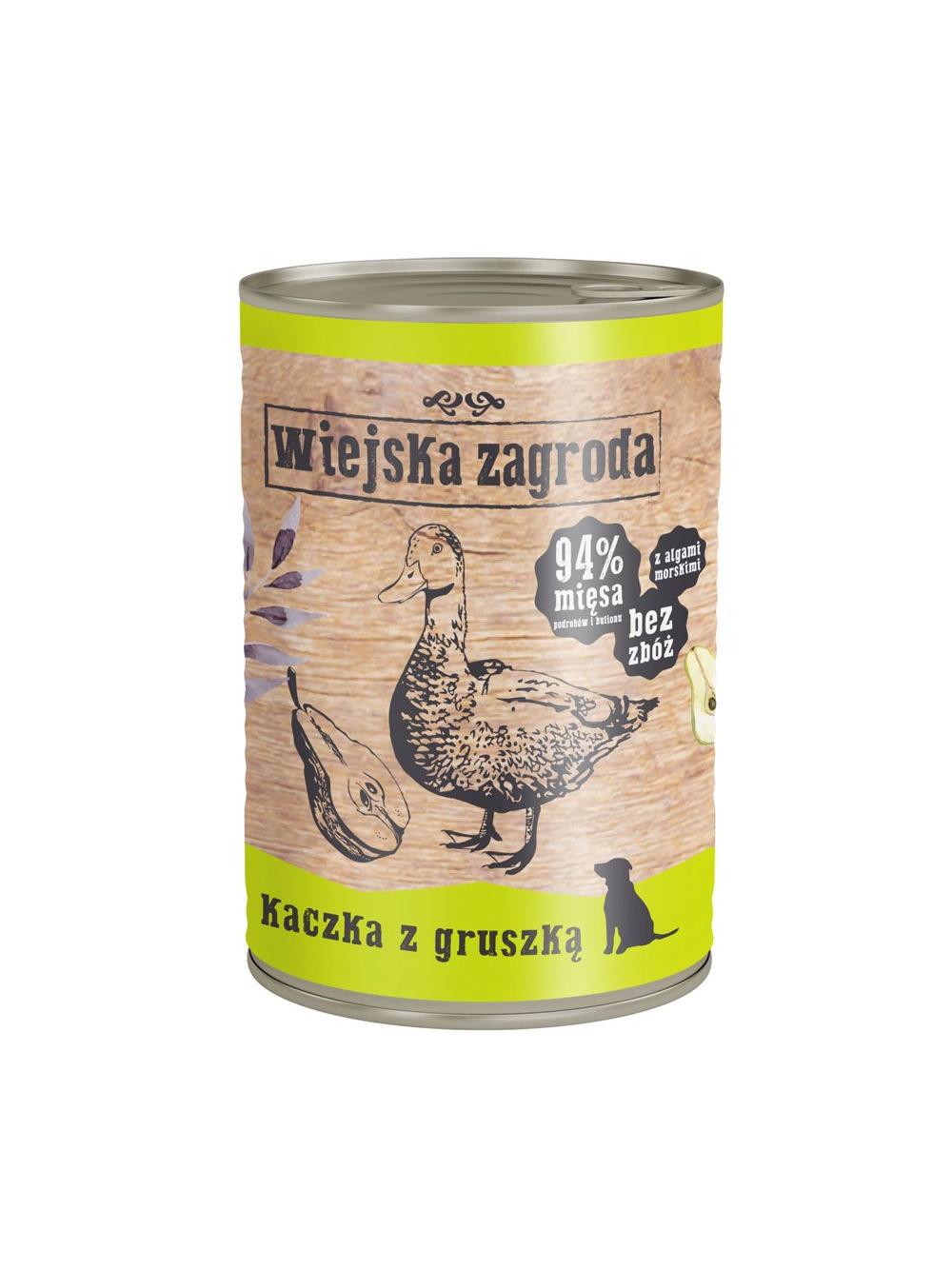 Wiejska Zagroda Kaczka z gruszką 6x400g dla psa