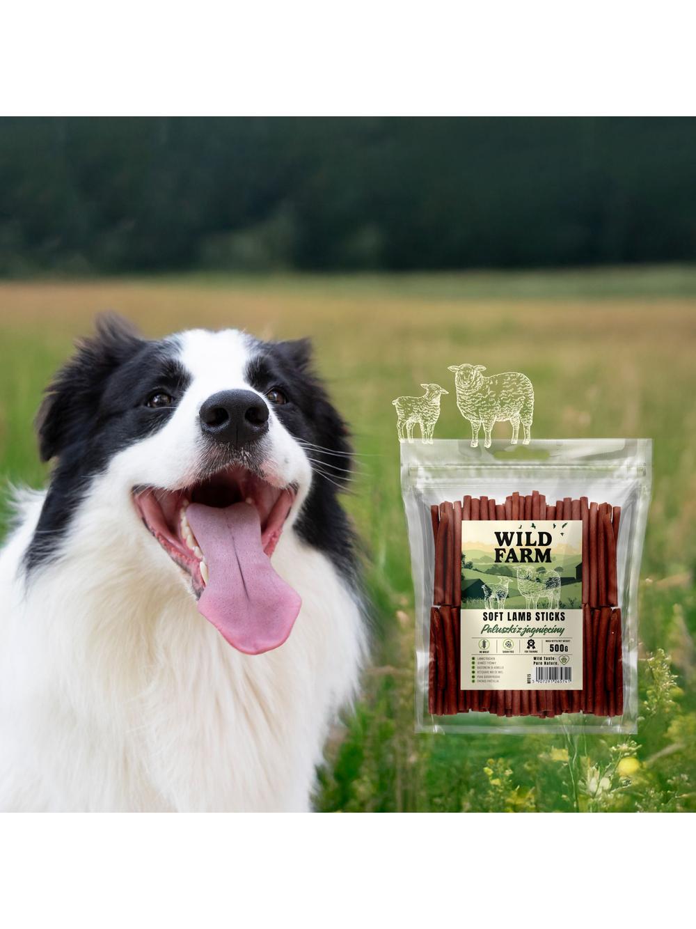 WILD FARM paluszki z jagnięciny 500g przysmak dla psa