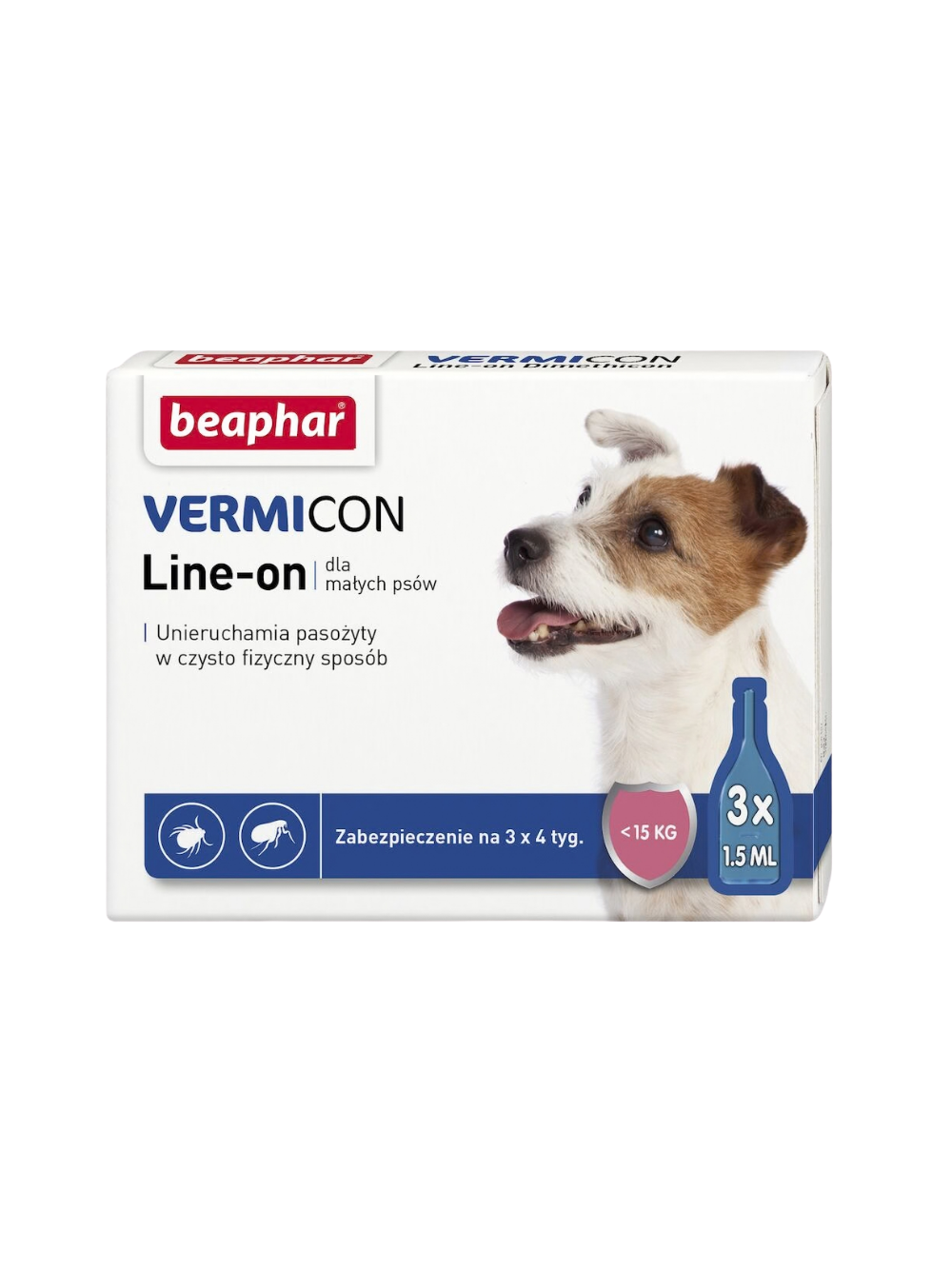 Beaphar VERMICON Line-on Pies S poniżej 15kg (pipeta 3 x 1,5ml)