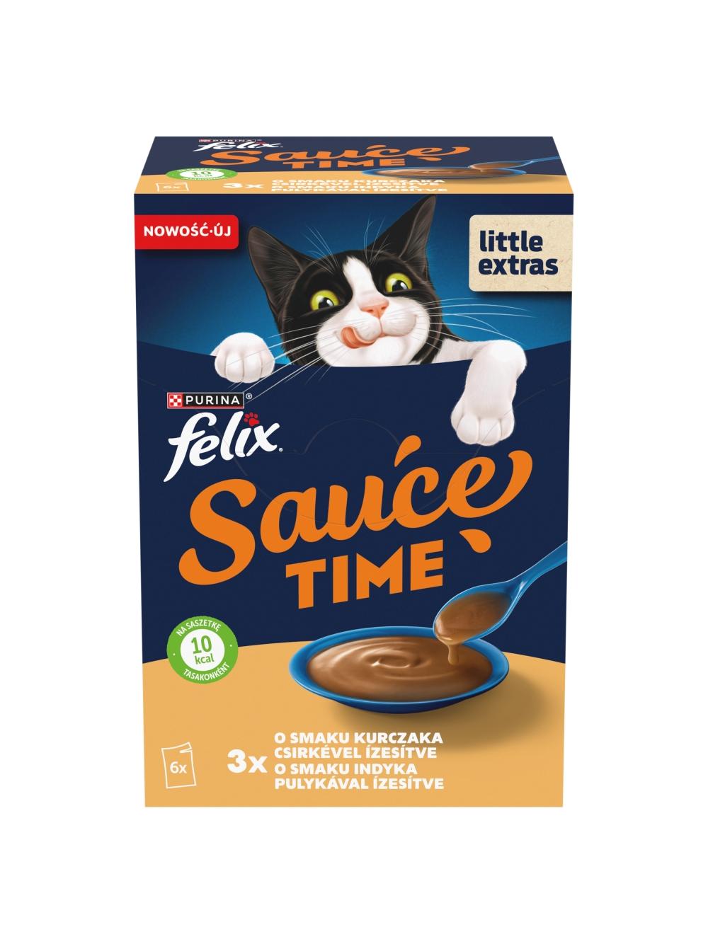 Felix Sauce Time Karma uzupełniająca dla dorosłych kotów 8x(6x40g)