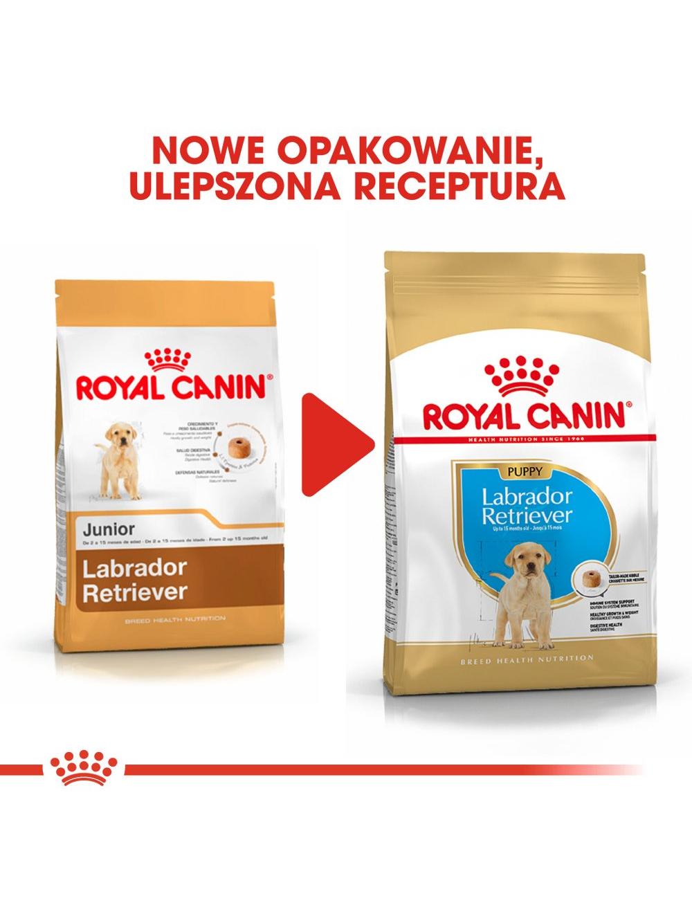 ROYAL CANIN Labrador Retriever Puppy 12kg karma sucha dla szczeniąt do 15 miesiąca, rasy labrador retriever/Opakowanie uszkodzone (5560,5478,7361)