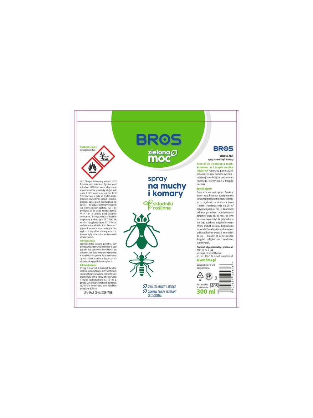 BROS – Zielona Moc Spray na muchy i komary 300ml