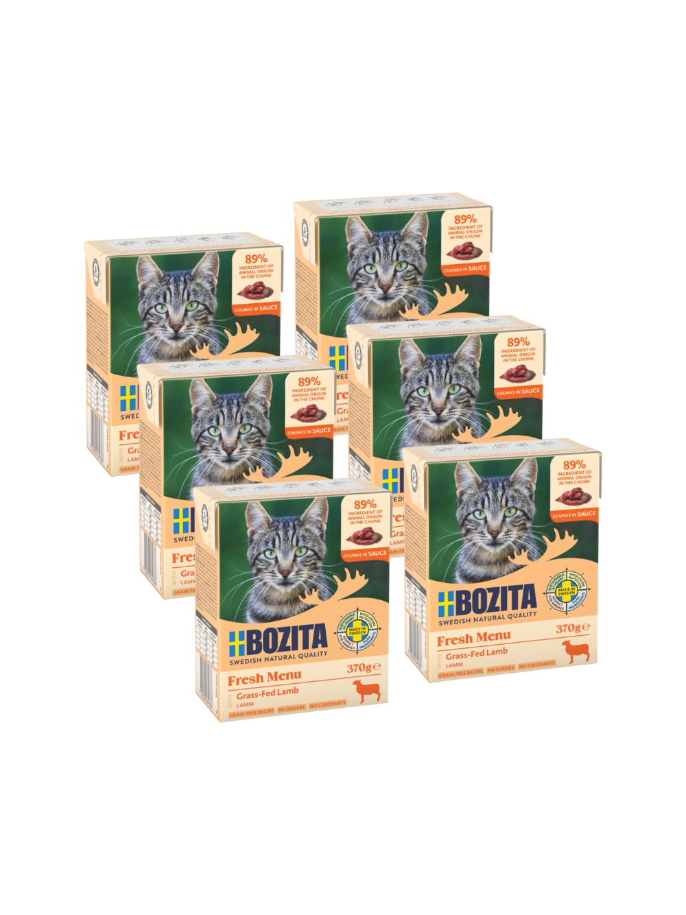 BOZITA Cat Jagnięcina w sosie  6x370g