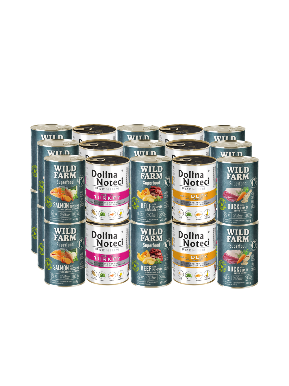 Dolina Noteci + WILD FARM Superfood Mix Smaków 30x400g