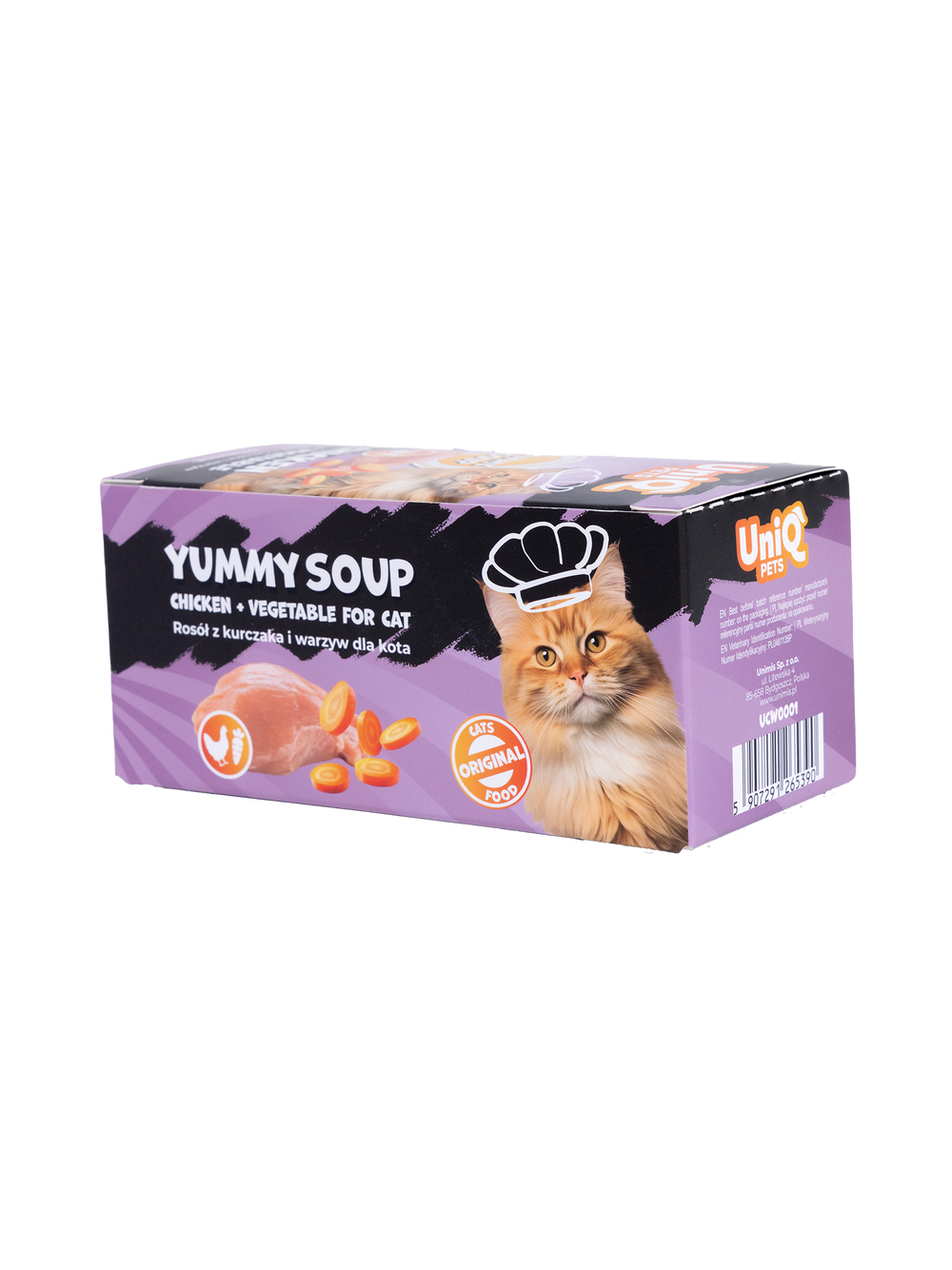 UNIQ PETS KARMA MOKRA DLA KOTA ROYAL CHICKEN rosół z kurczaka i warzyw 30 g x 8 szt