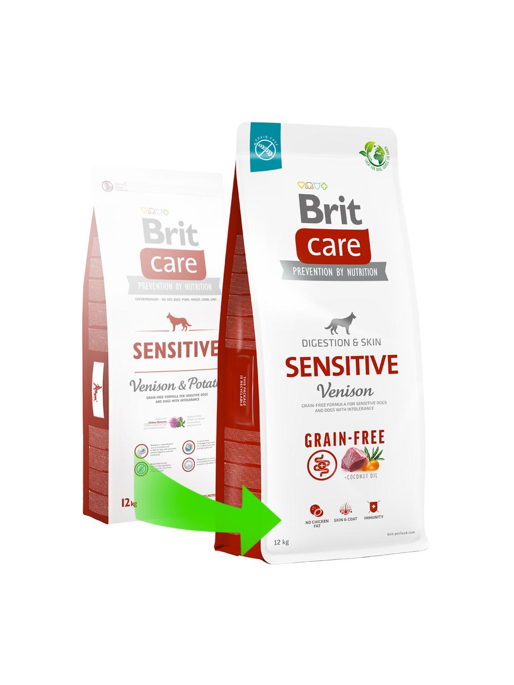 BRIT CARE Grain-free Sensitive Venison 12kg/ opakowanie uszkodzone (9537,9595,9545)!!