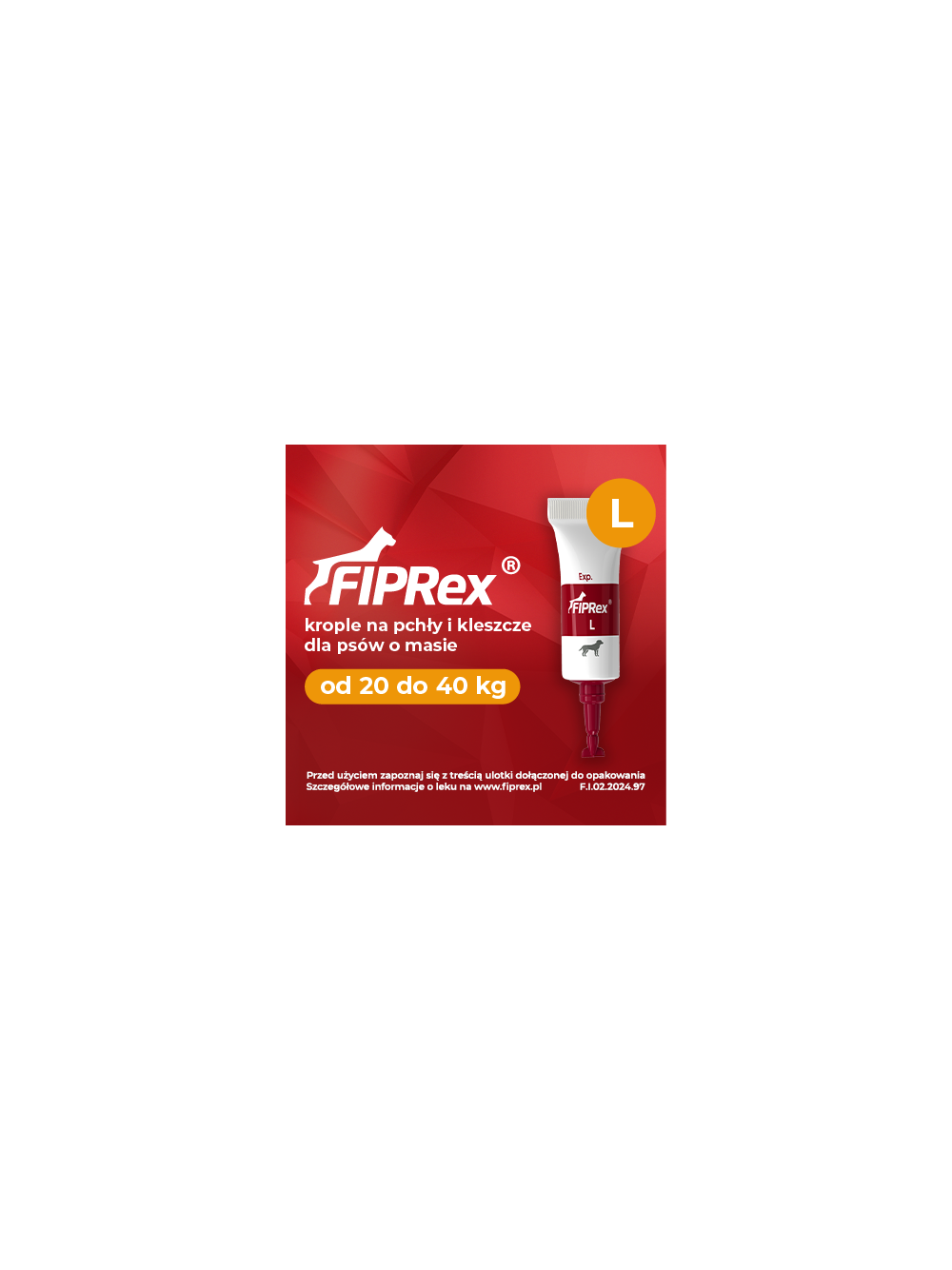 Fiprex L, 300 mg/4 ml, roztwór do nakrapiania dla psów (2szt)
