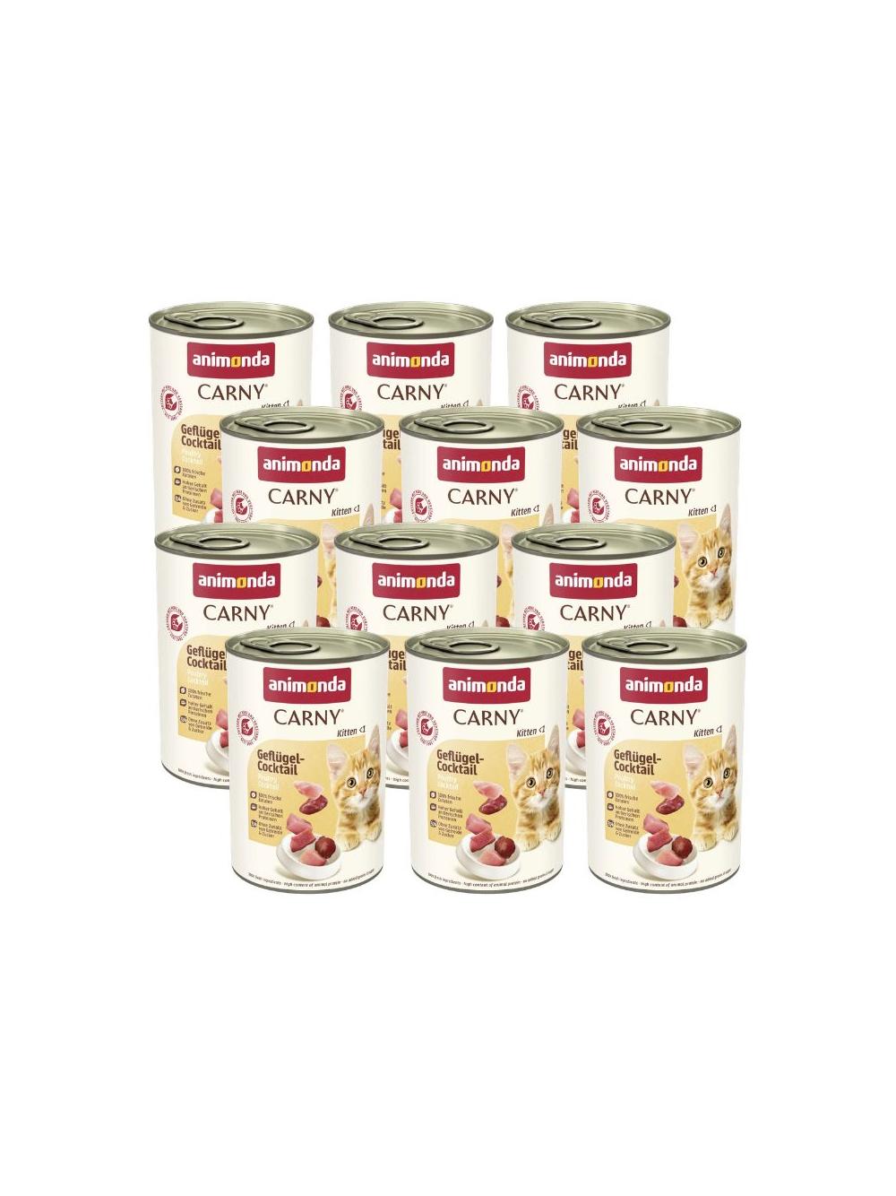 ANIMONDA Cat Carny Kitten smak: koktajl drobiowy 12x400g