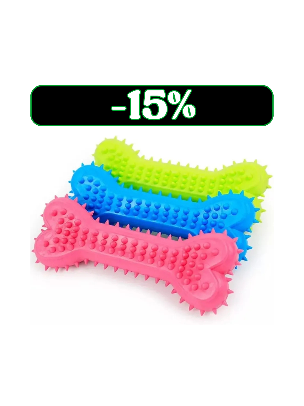 NUXIE Zabawka gumowa dla psa - gryzak kość 14cm