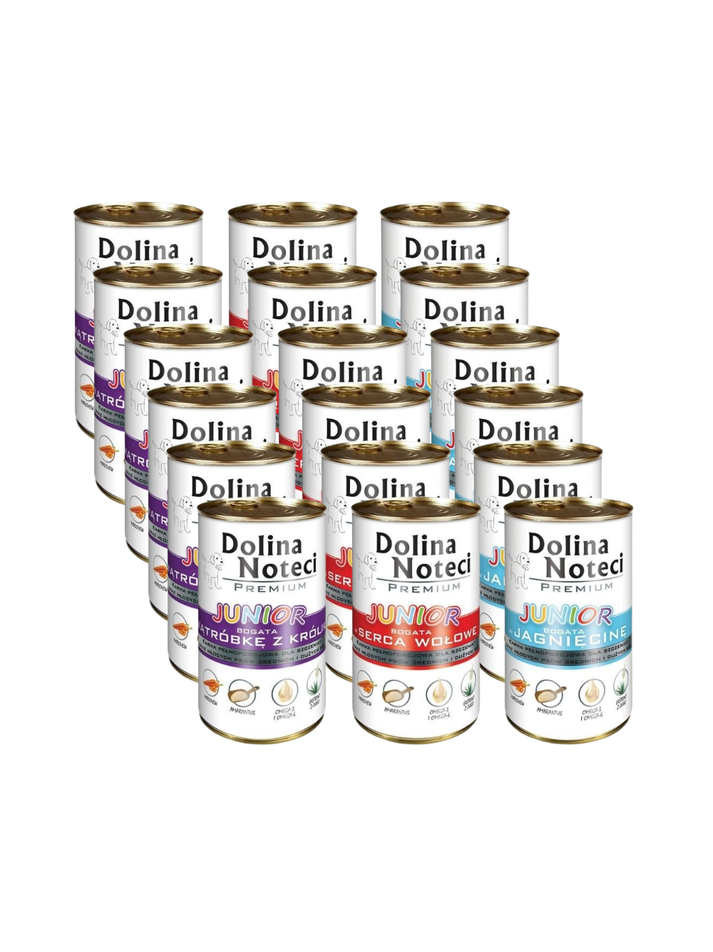 Dolina Noteci PREMIUM Junior MIX Smaków 18 x 400g