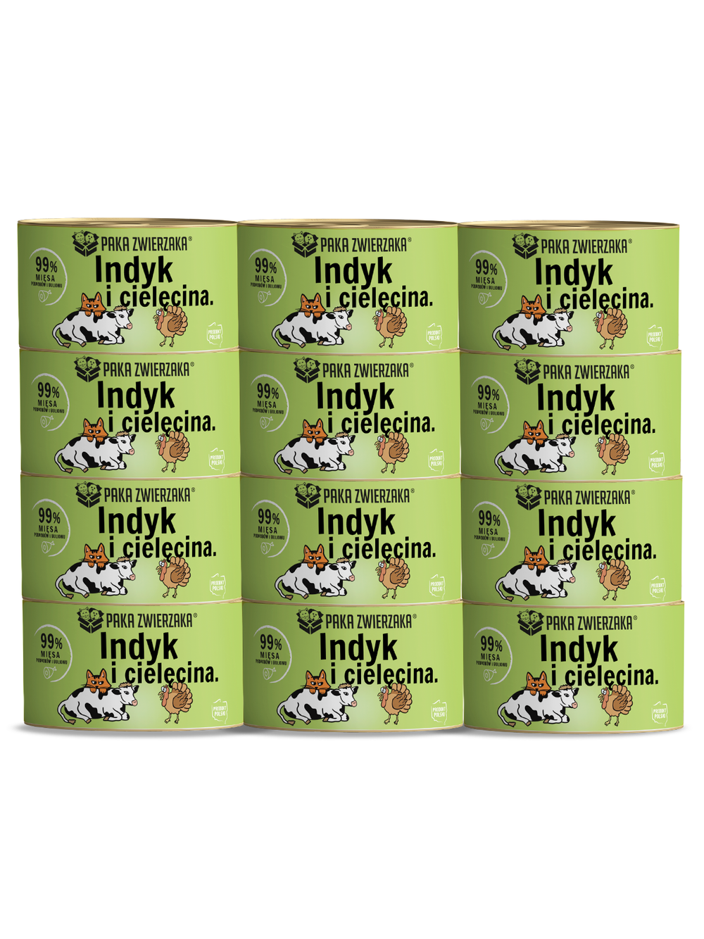 Paka Zwierzaka- karma mokra Indyk i cielęcina 12x200g