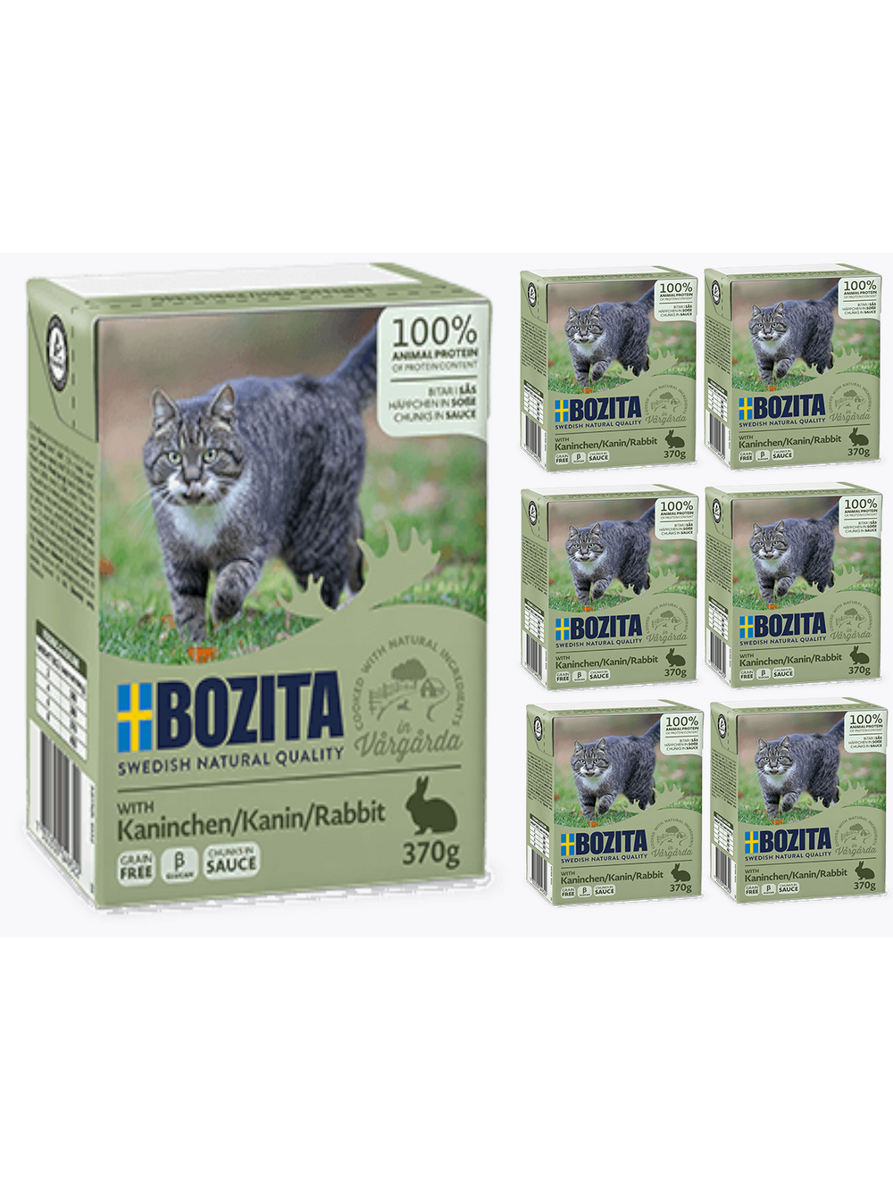 BOZITA Cat Królik W Sosie 6 x 370g