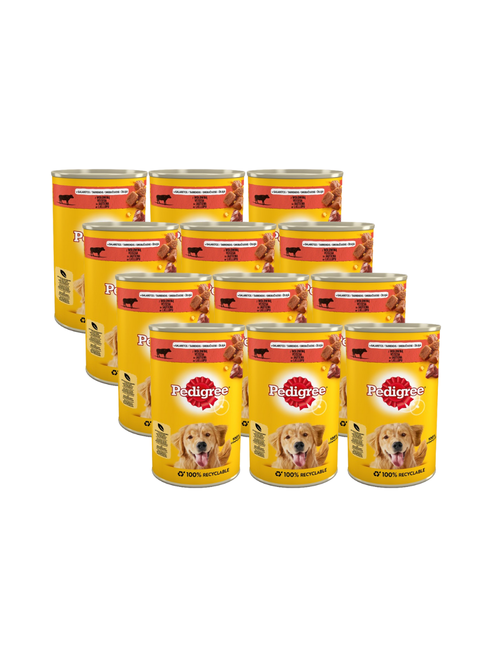 PEDIGREE Adult mokra karma dla psów, z wołowiną w galaretce 12x1,2kg