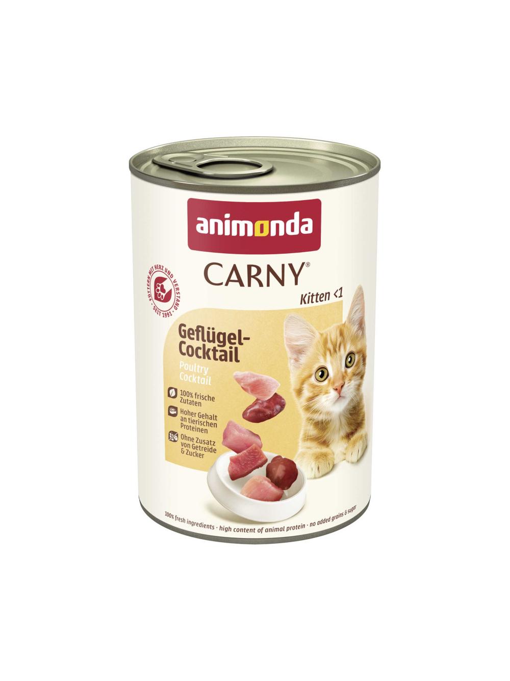 ANIMONDA Cat Carny Kitten smak: koktajl drobiowy 400g
