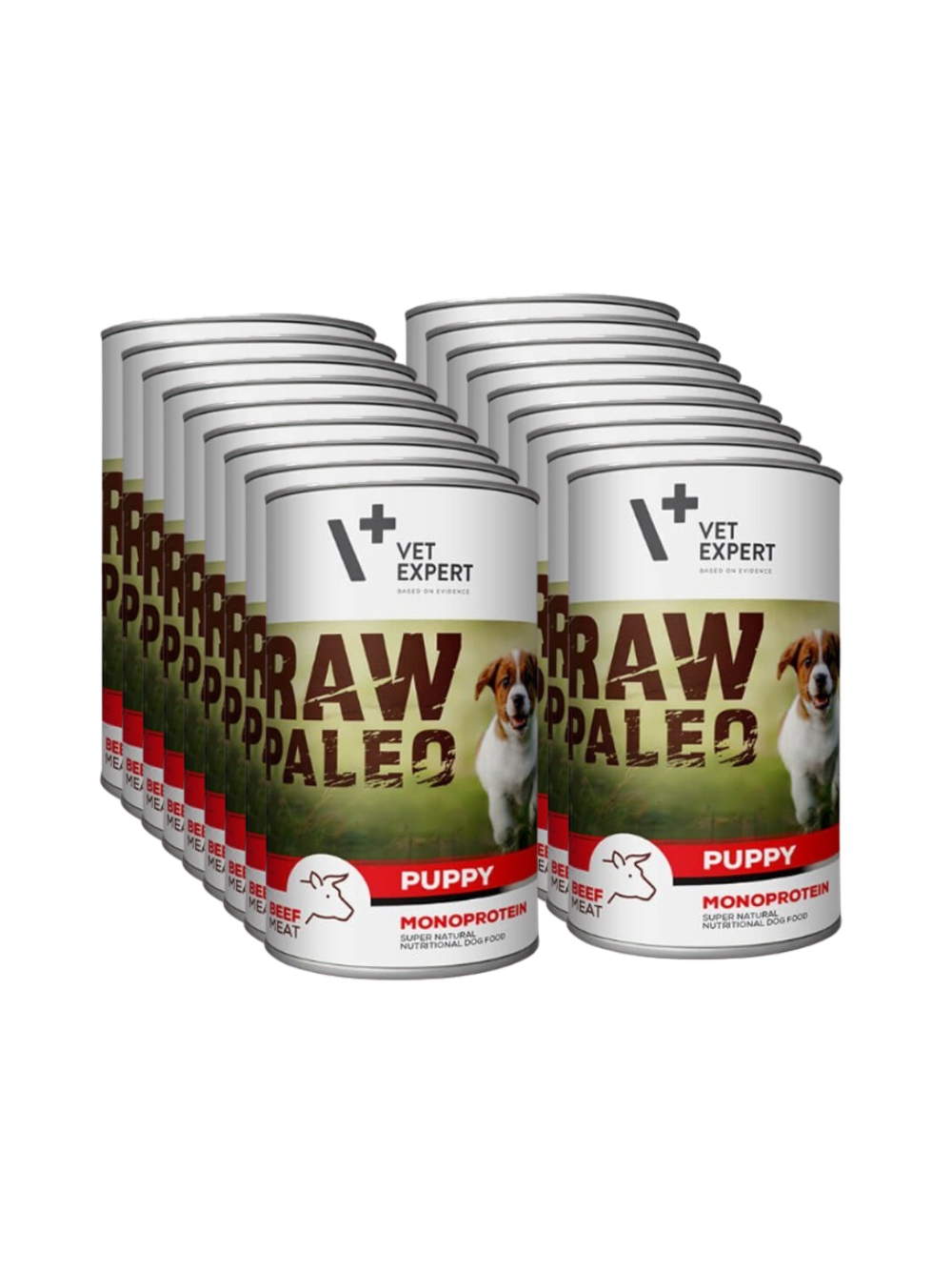 Vetexpert Raw Paleo Puppy Beef 18x400g - wołowina puszka
