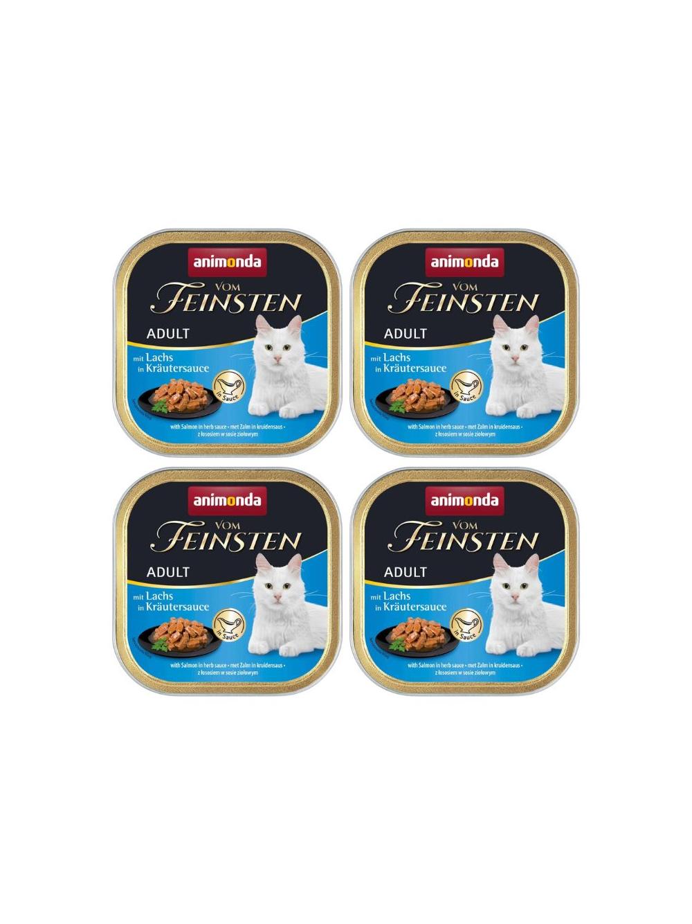 ANIMONDA Cat Vom Feinsten adult NoGrain Łosoś w sosie ziołowym 6x100g