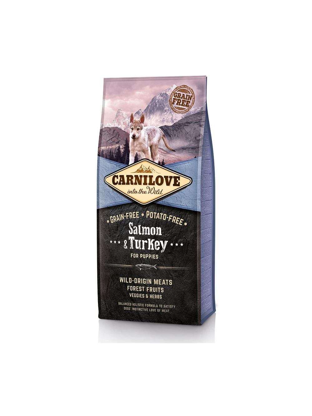 Carnilove Salmon & Turkey for Puppies 12kg + niespodzianka dla psa GRATIS!