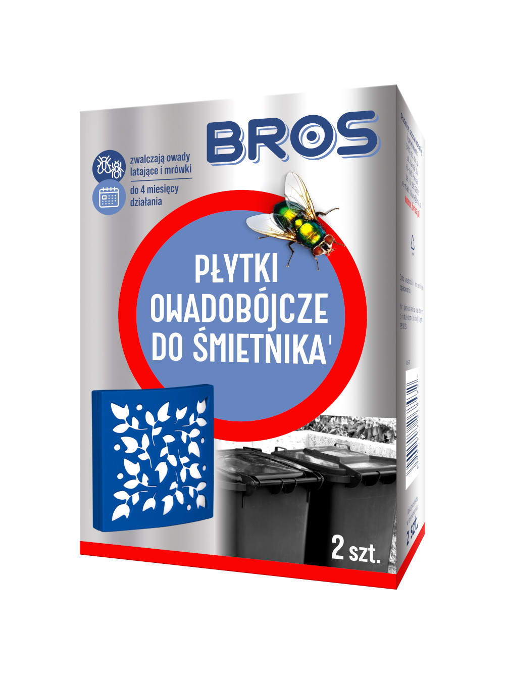 BROS - Płytki owadobójcze do śmietnika 2szt.