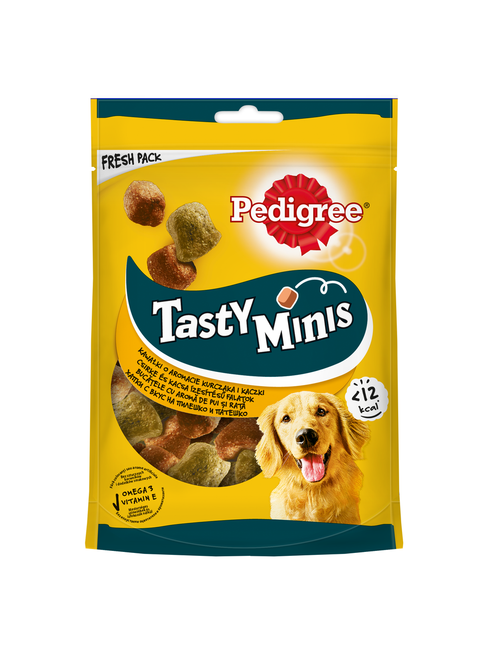 PEDIGREE Tasty Minis 130g - przysmak dla dorosłych psów, o smaku kurczaka i kaczki