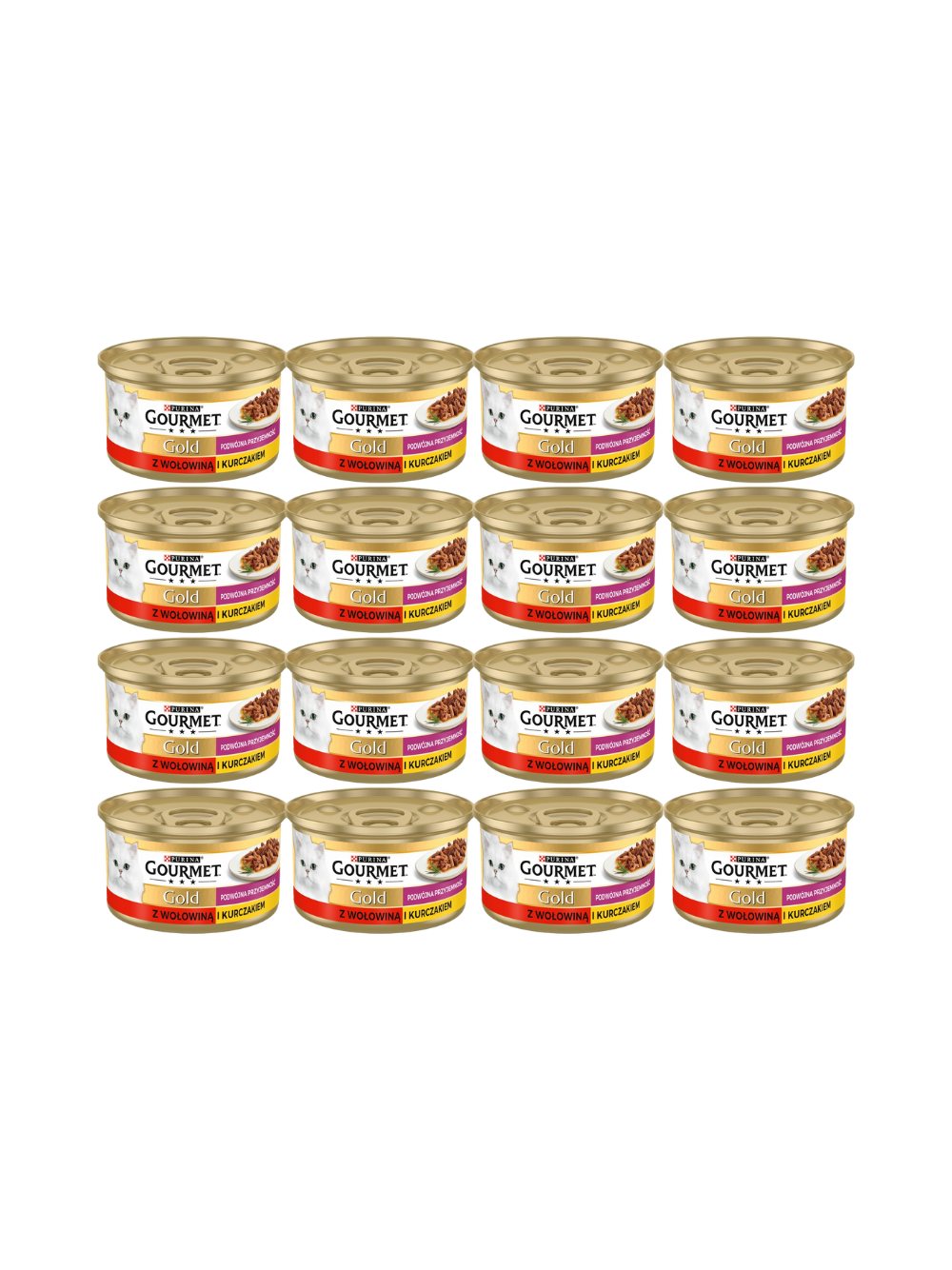 Purina Gourmet Gold z wołowiną i kurczakiem w sosie 48x85g
