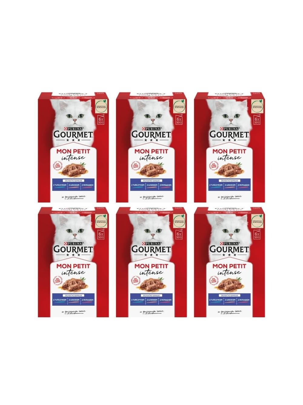 GOURMET mon Petit Pokarm dla kotów - MIX Rybny 36x50g