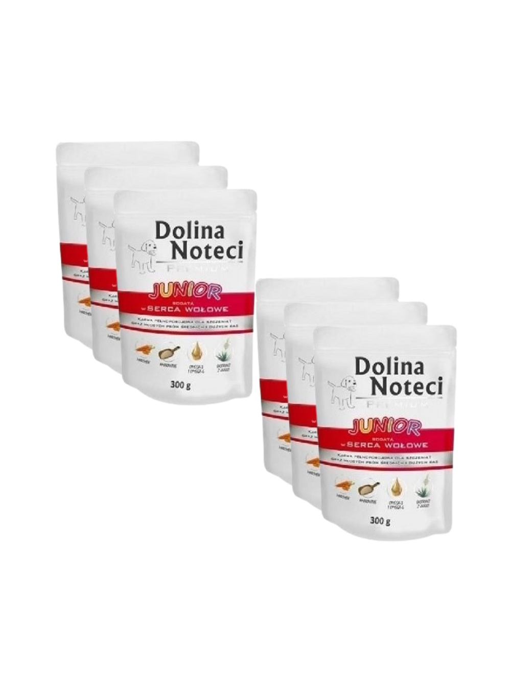 Dolina Noteci PREMIUM Junior bogata w serca wołowe 6 x 300g