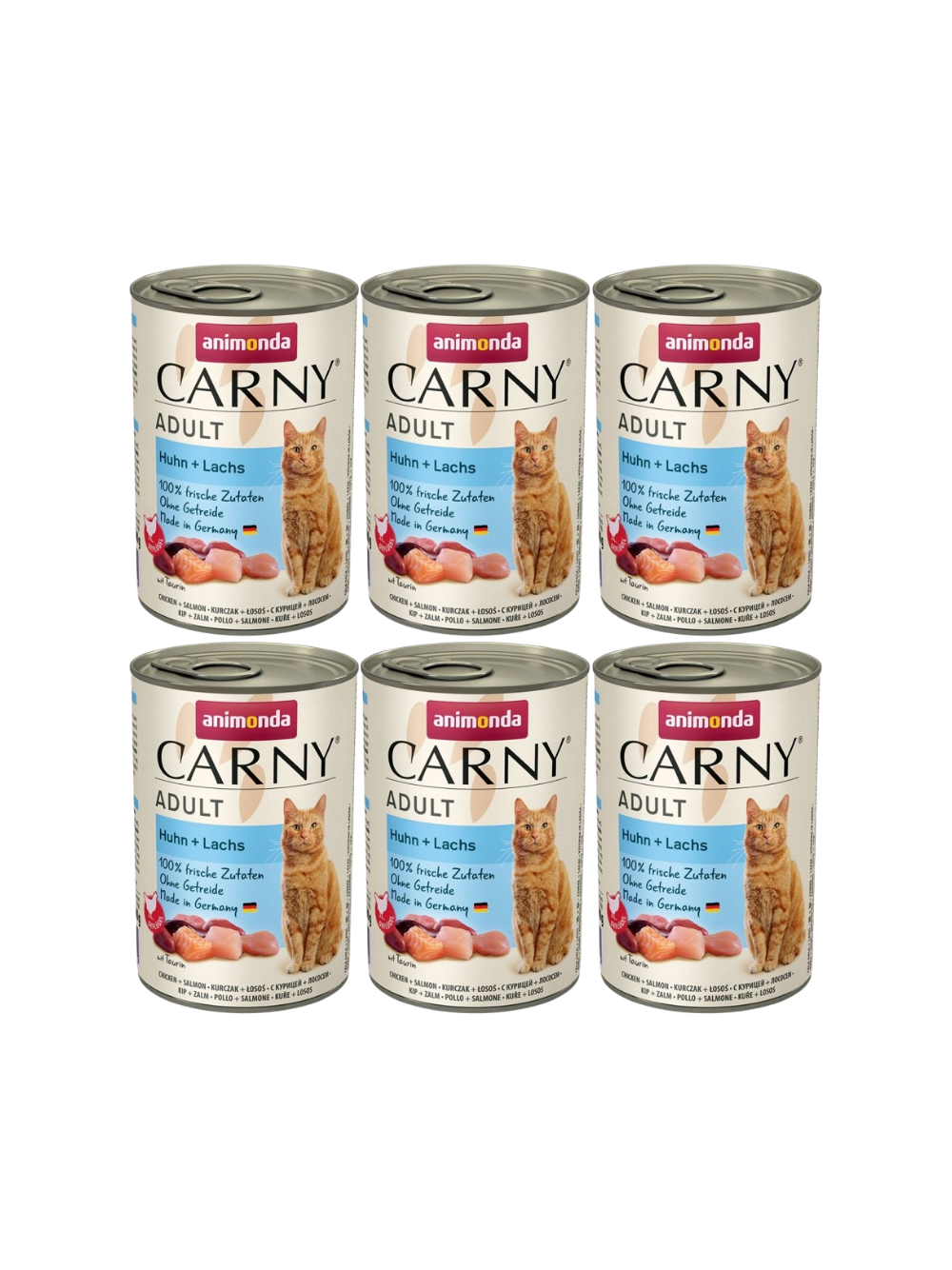 ANIMONDA Cat Carny Adult smak: kurczak i łosoś 6x400g