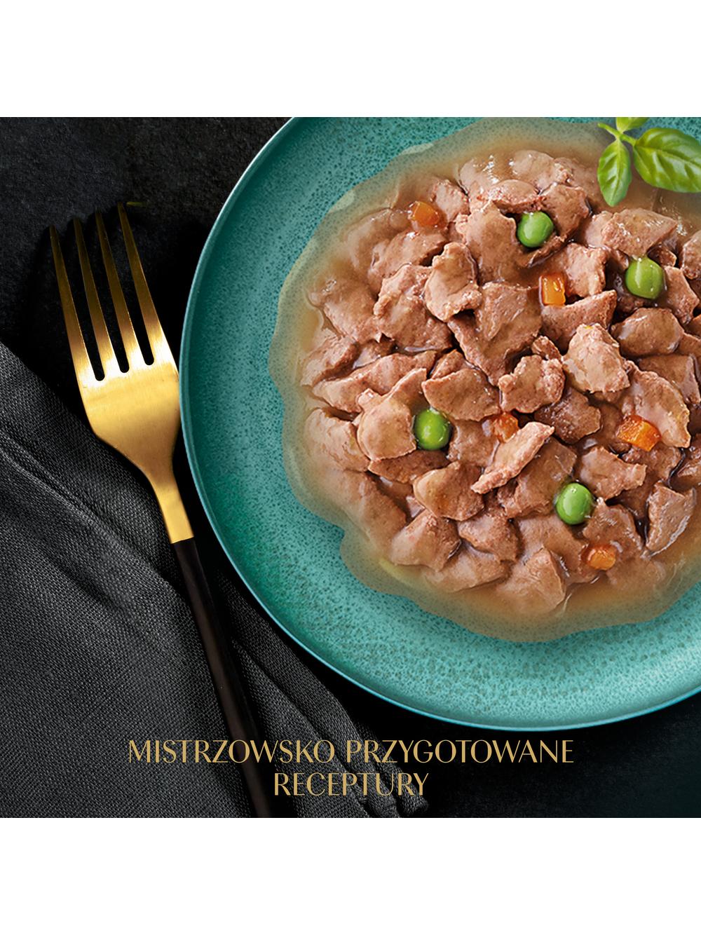 SHEBA Nature’s Collection tacka 22x85 g – mokra karma pełnoporcjowa dla dorosłych kotów, kawałki z łososiem przybranym groszkiem, w sosie