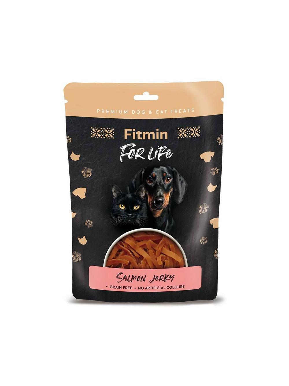 FITMIN DOG&CAT TREAT SALMON mini stripes 70g