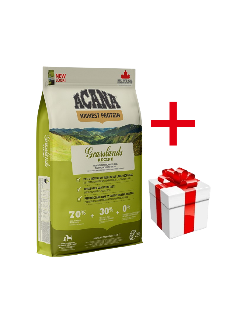 ACANA Grasslands Dog 6kg + niespodzianka dla psa GRATIS!