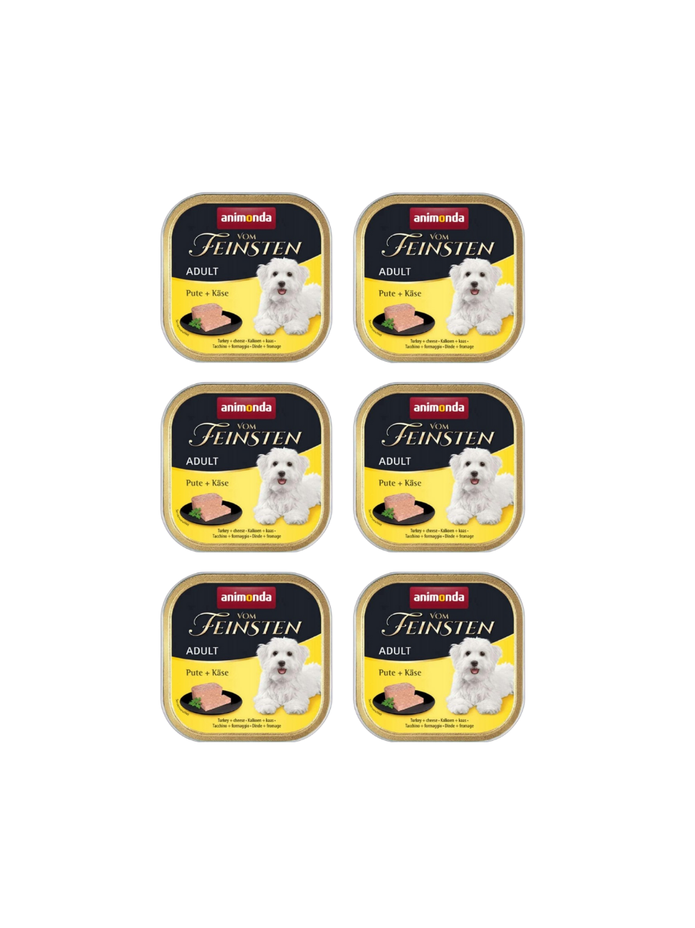 ANIMONDA Dog Vom Feinsten Adult indyk z żółtym serem 6x150g