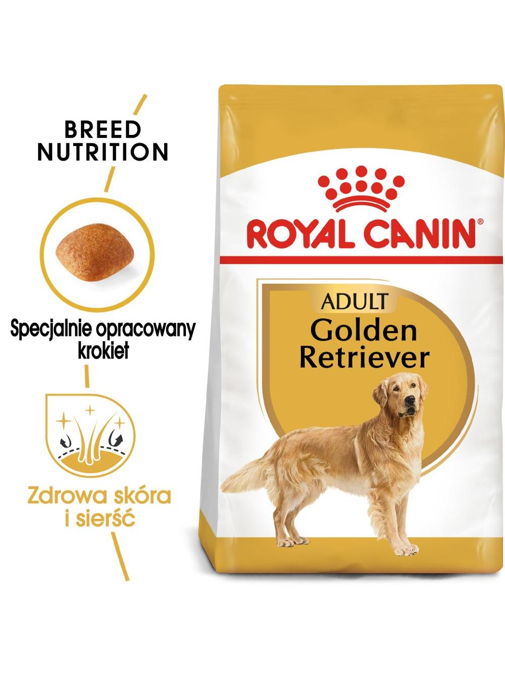 ROYAL CANIN Golden Retriever Adult 10,8kg karma sucha dla psów dorosłych rasy golden retriever/ Opakowanie uszkodzone (7578) !!!
