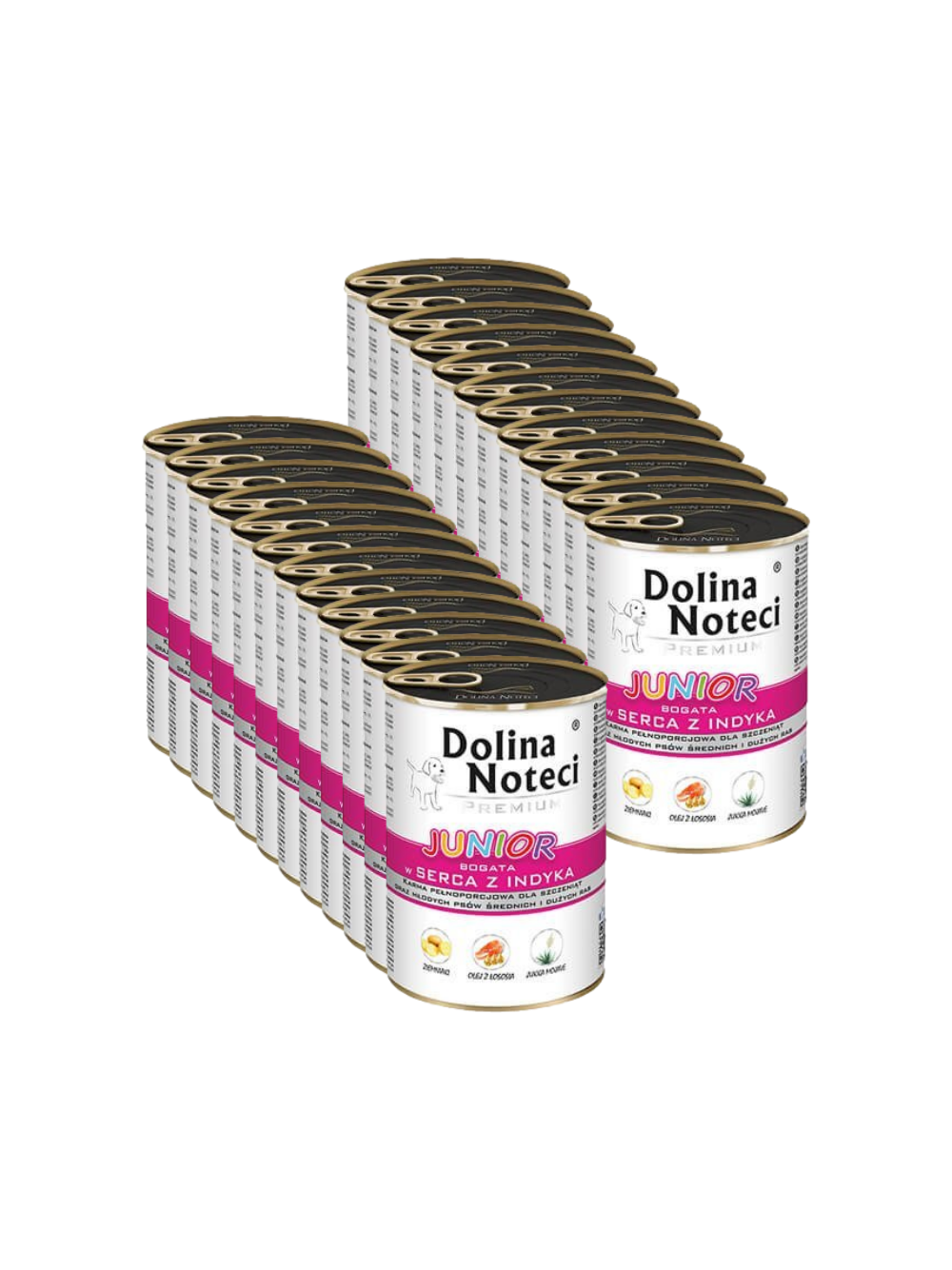 DOLINA NOTECI PREMIUM Junior bogata w serca indyka 24x400g