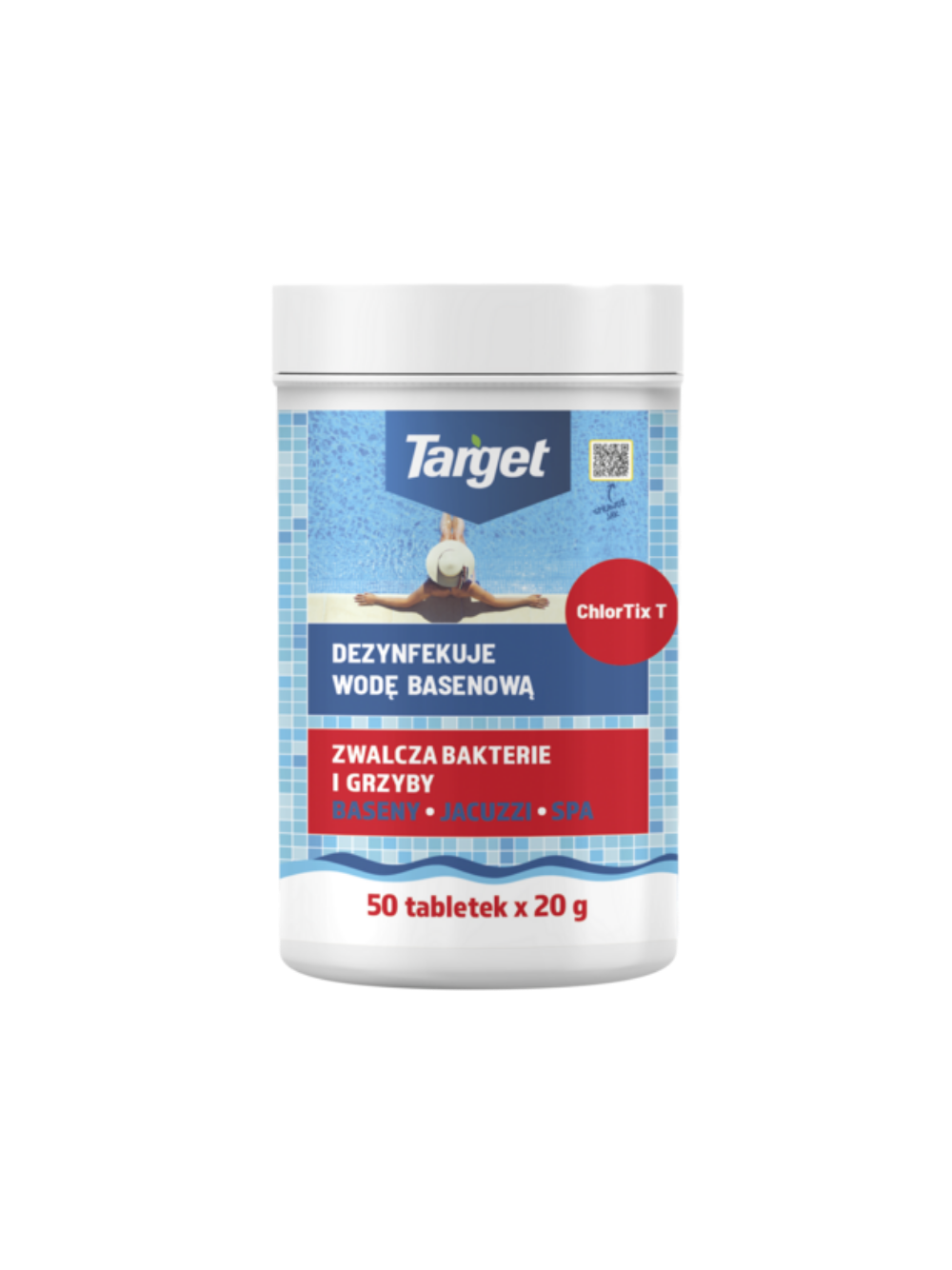 CHLORTIX T - dezyfenkuje wodę basenową 1 KG (50 X 20 GR)