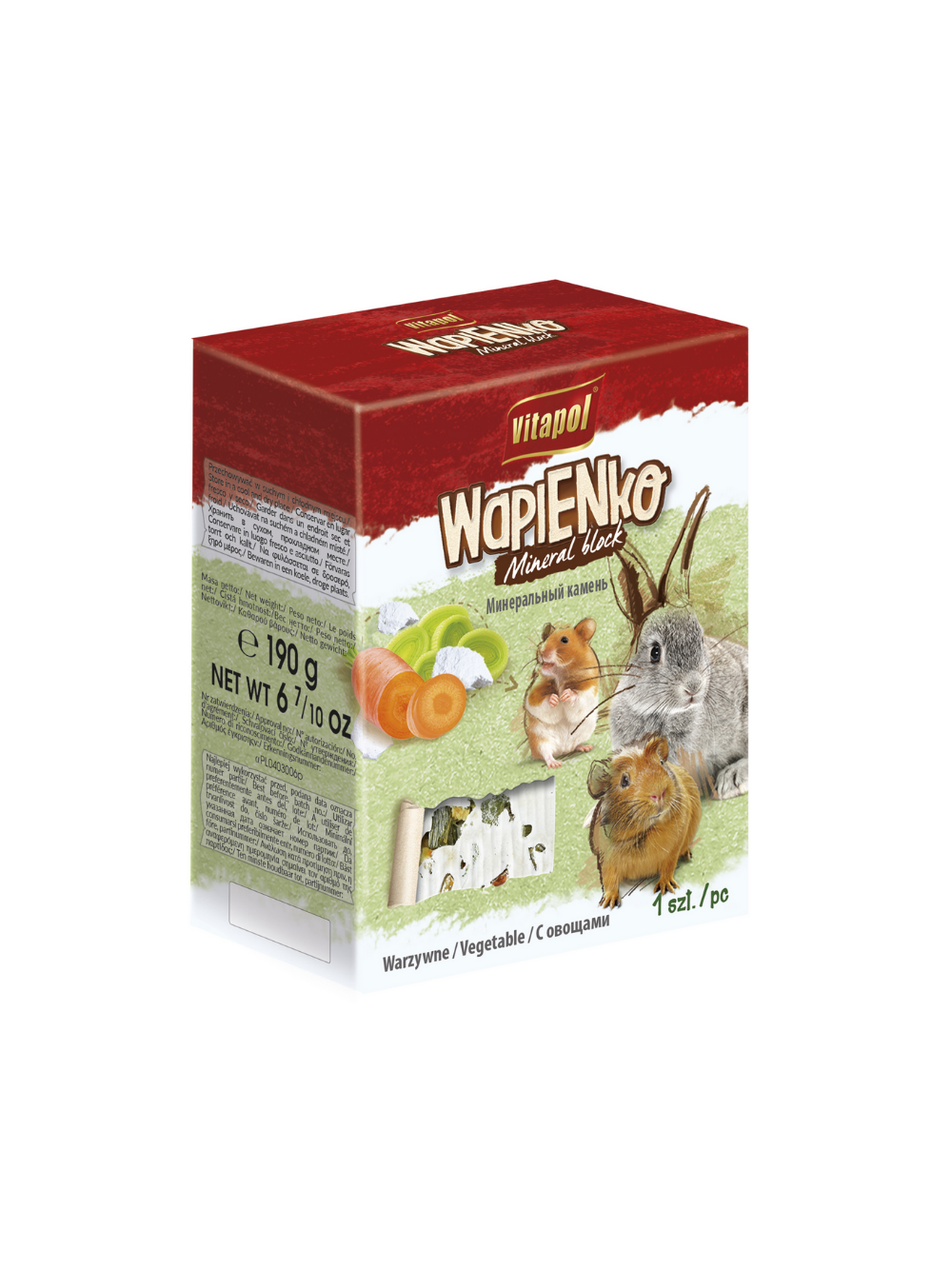 VITAPOL Wapienko dla gryzoni warzywne XL 190g