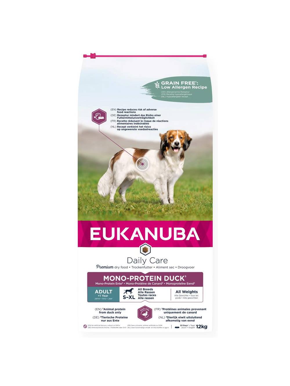 EUKANUBA-Adult Daily Care Mono-Protein duck-12kg + niespodzianka dla psa GRATIS!