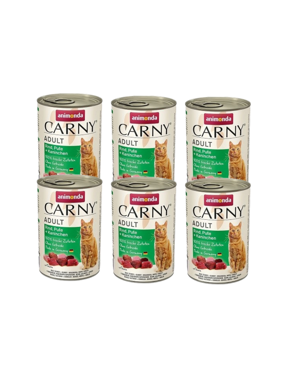 ANIMONDA Cat Carny Adult smak:wołowina, indyk i królik 6 x 400g