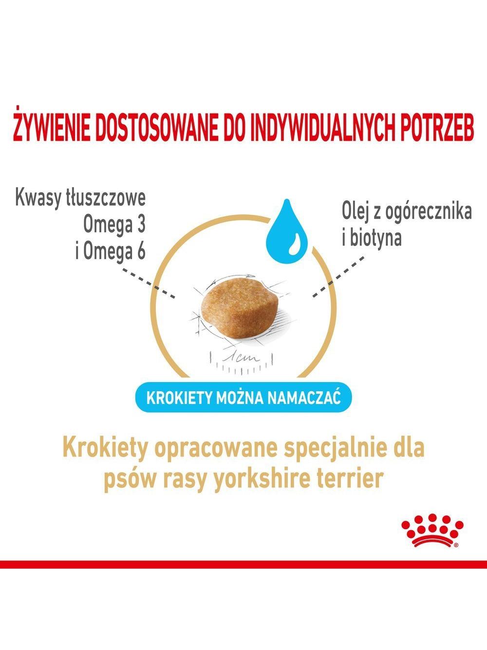 ROYAL CANIN Yorkshire Terrier Adult 8+ 1,5kg-karma sucha dla dojrzałych psów rasy yorkshire terrier, powyżej 8 roku życia
