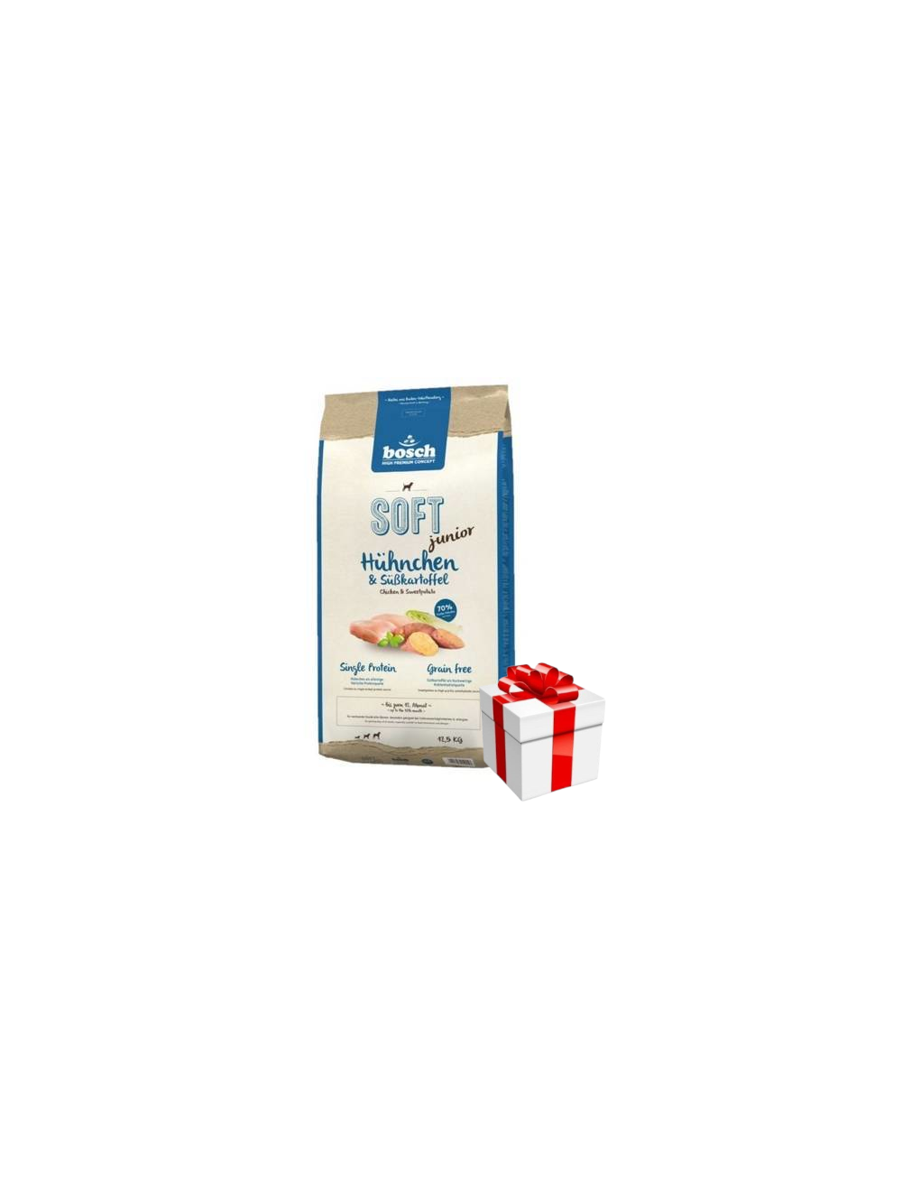 Bosch Soft Junior Kurczak&Bataty 12,5kg+Niespodzianka dla psa GRATIS