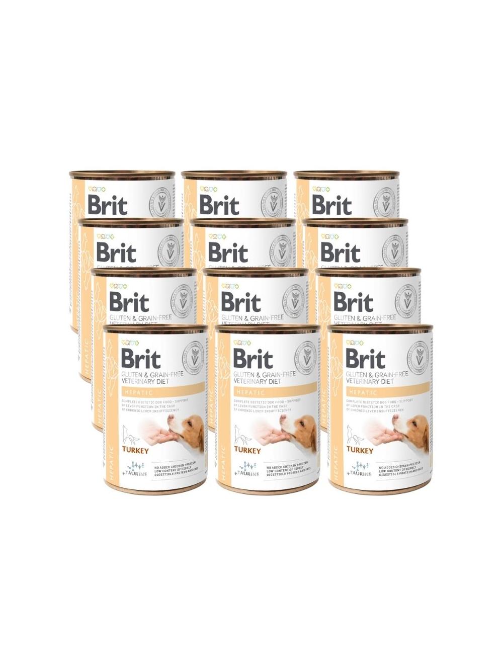 BRIT GF Veterinary Diets Dog Hepatic 12x400g - karma mokra dla psa