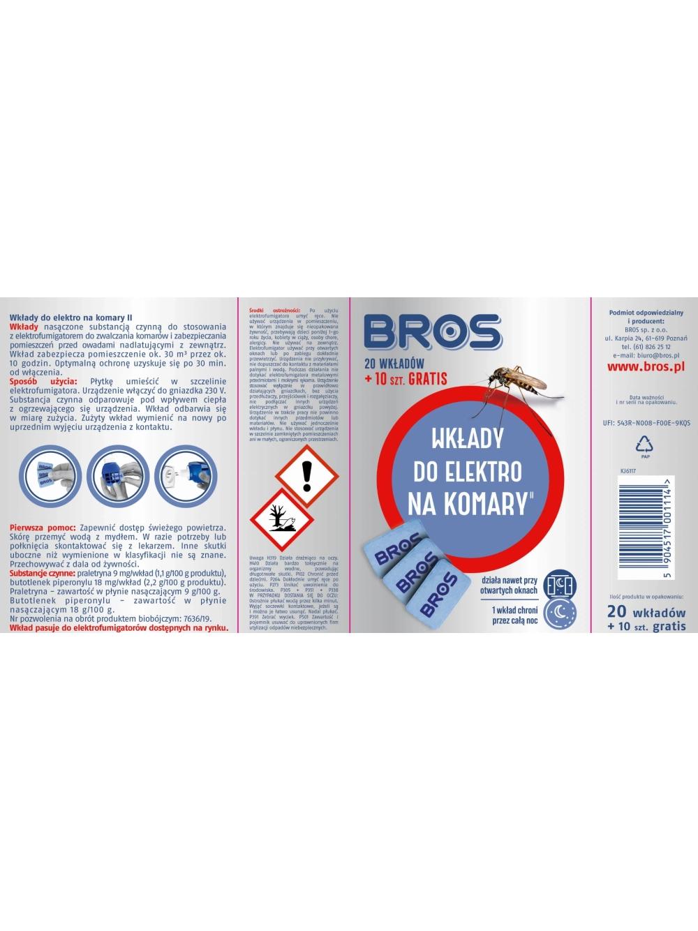 BROS - wkłady do elektro na komary 20szt